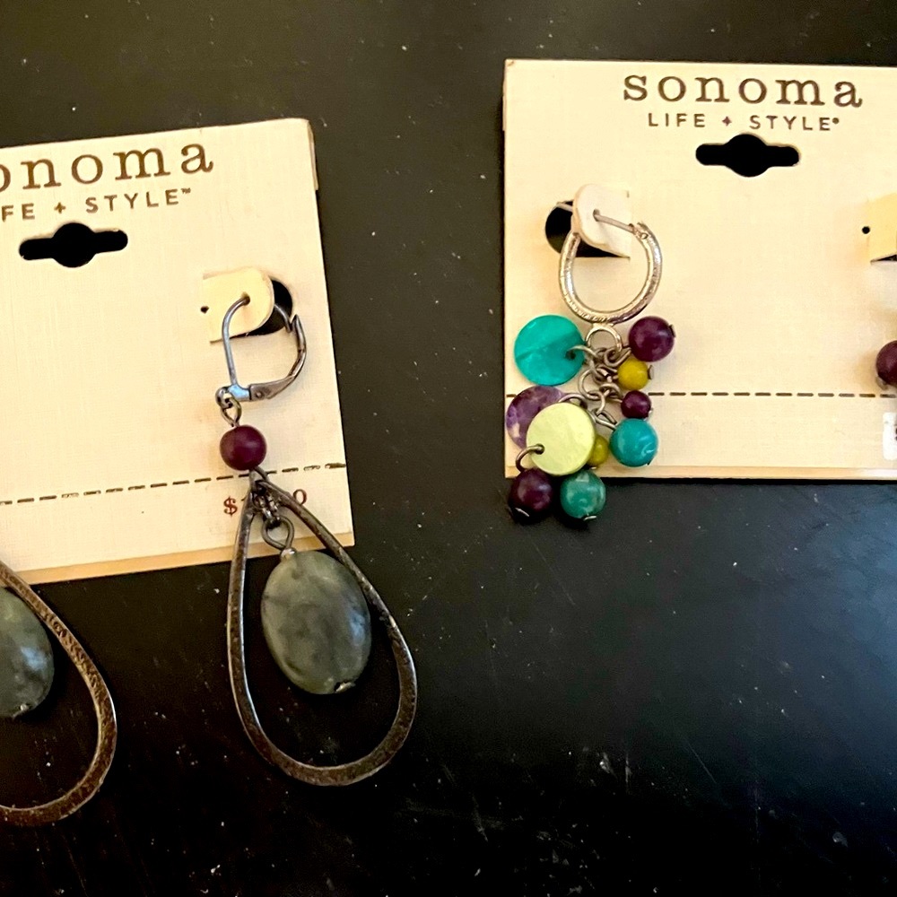 NWT-2 Pairs-Women's Multicolor Earrings